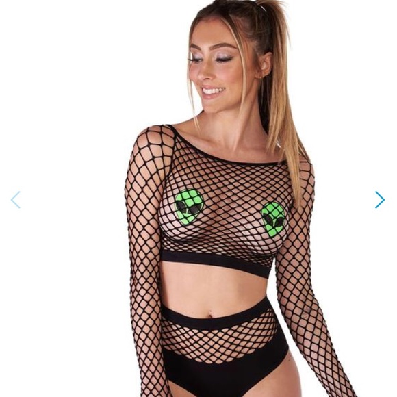 fishnet rave top